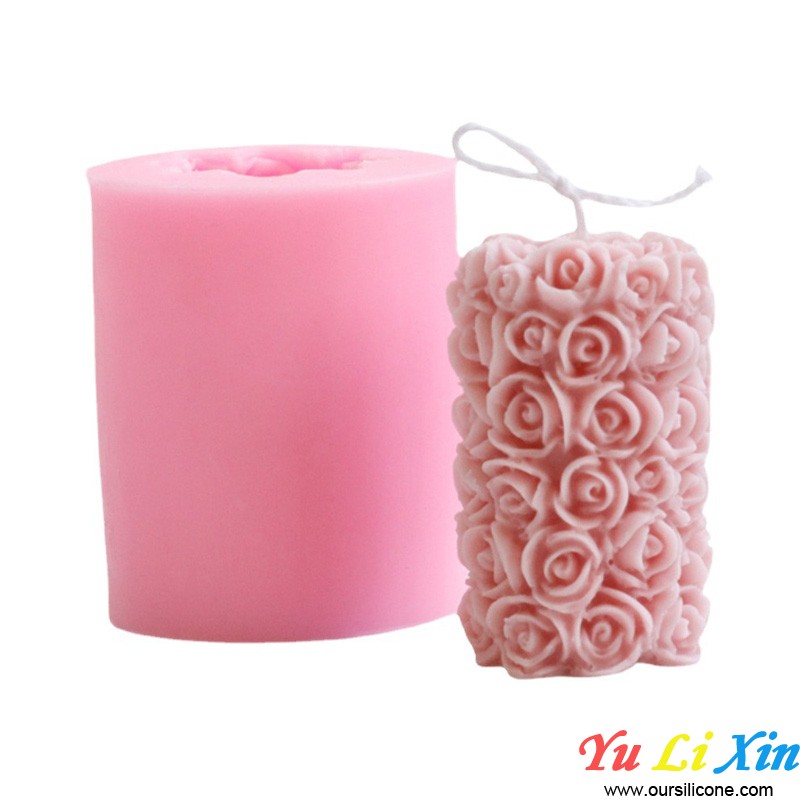 Demold Easy Rose Pillar Candle Molds