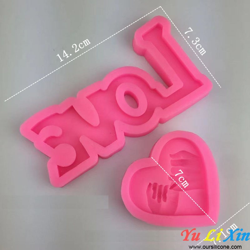 Love Letter Heart Shaped Valentine's Day Silicone Molds