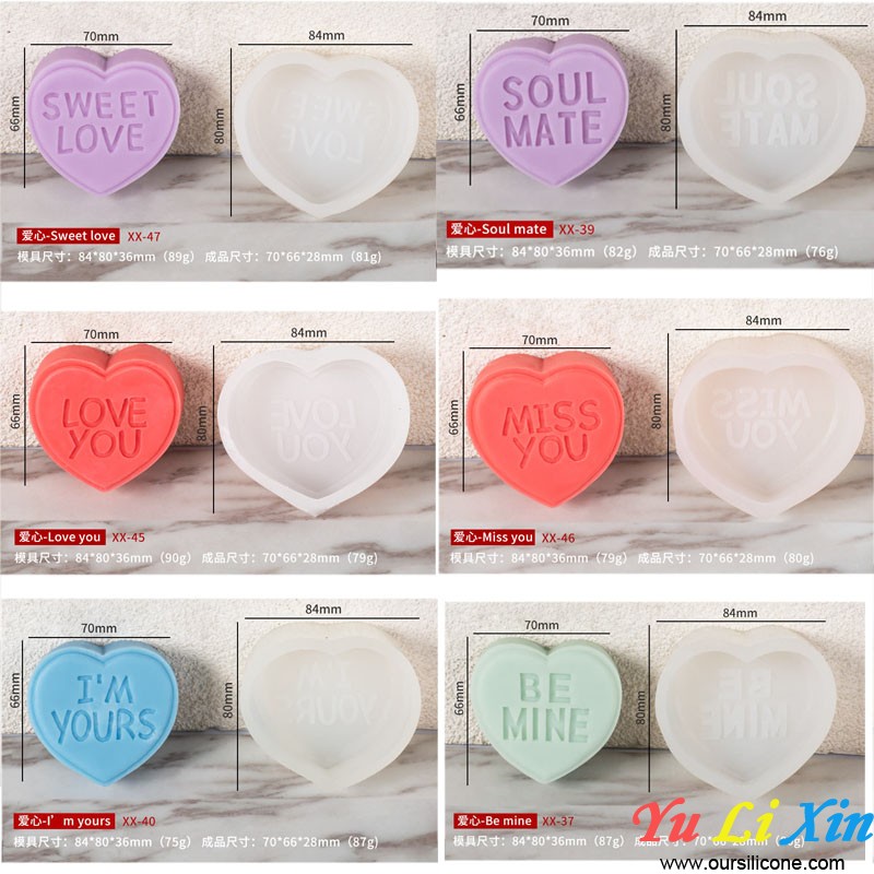Heart Shape Molds for Making Handmade Soap